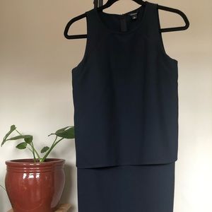 Ann Taylor Navy Sheath Dress